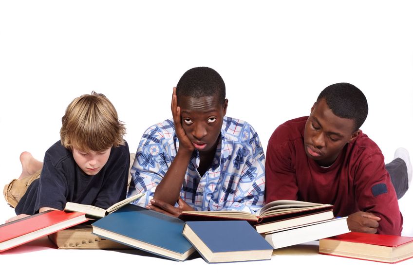 three high school students