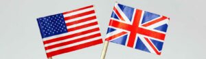 US and UK flags