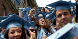group of college seniors
