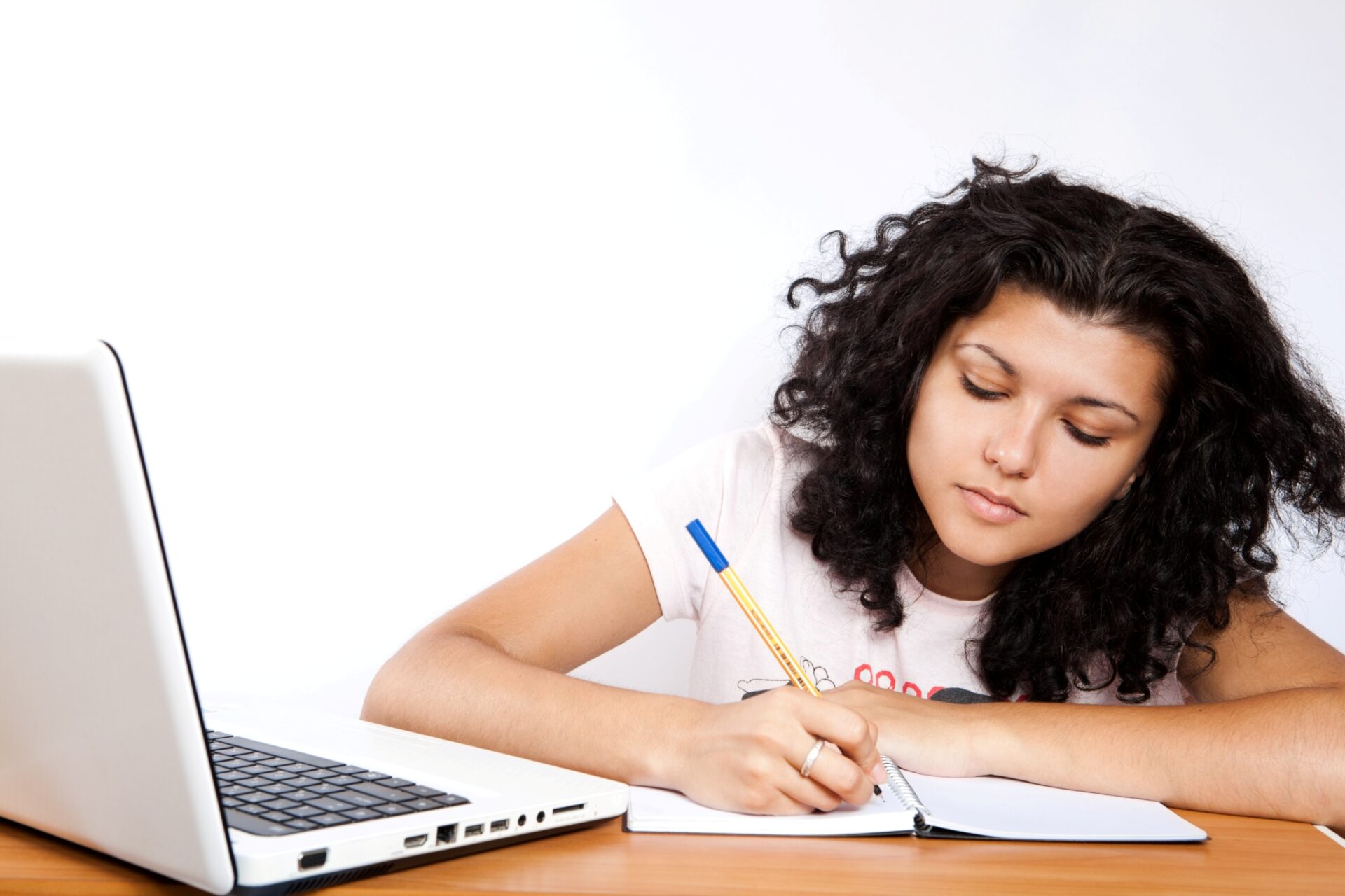 Female Student Studying Online