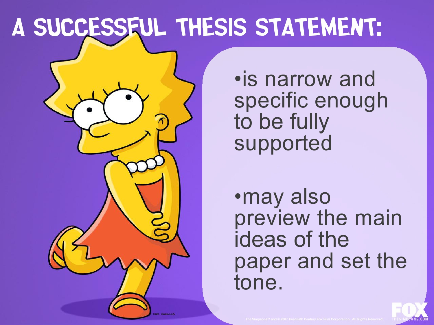 Successful Thesis Statement