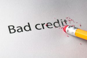 Removing word with pencil's eraser, Erasing Bad Credit