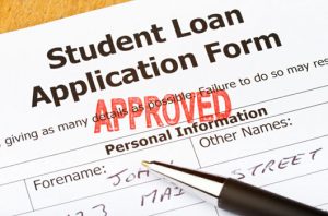 student loan application form: Approved mark