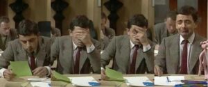 exam and mr bean
