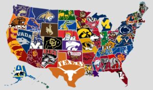 US of map top universities
